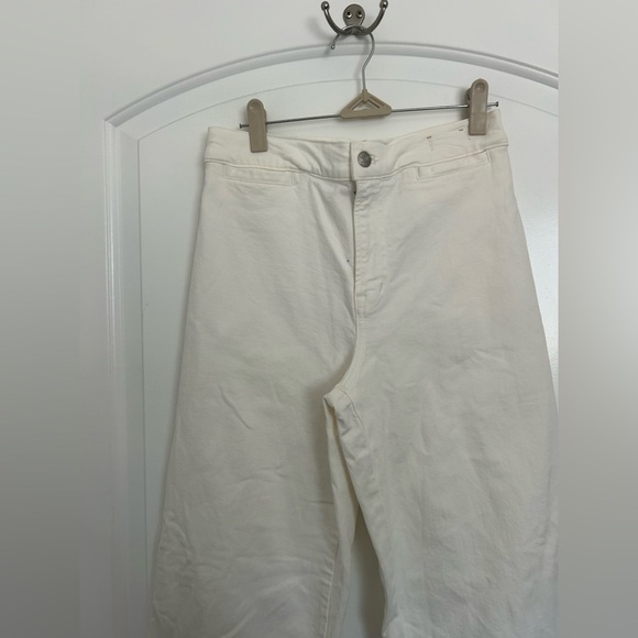 Madewell Emmett Wide Leg White Cream Wide-Leg Pants size 26 - Picture 3 of 9